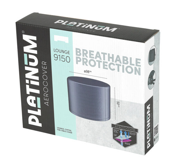 PLATINUM AEROCOVER Schutzhülle Beistelltische ø 98x 50 cm in präsentiert im Onlineshop von KAQTU Design AG. Gartenmöbelabdeckung ist von PLATINUM AEROCOVER