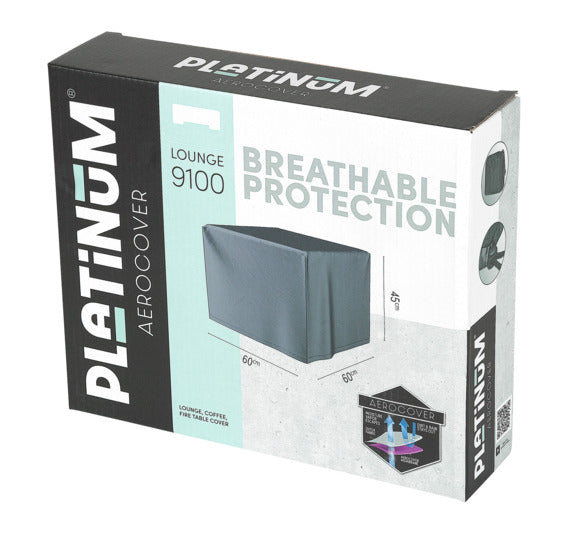PLATINUM AEROCOVER Schutzhülle für Beistelltische (60x60x45 cm) – wetterfeste Abdeckung für optimalen Schutz und Langlebigkeit Ihrer Gartenmöbel.
