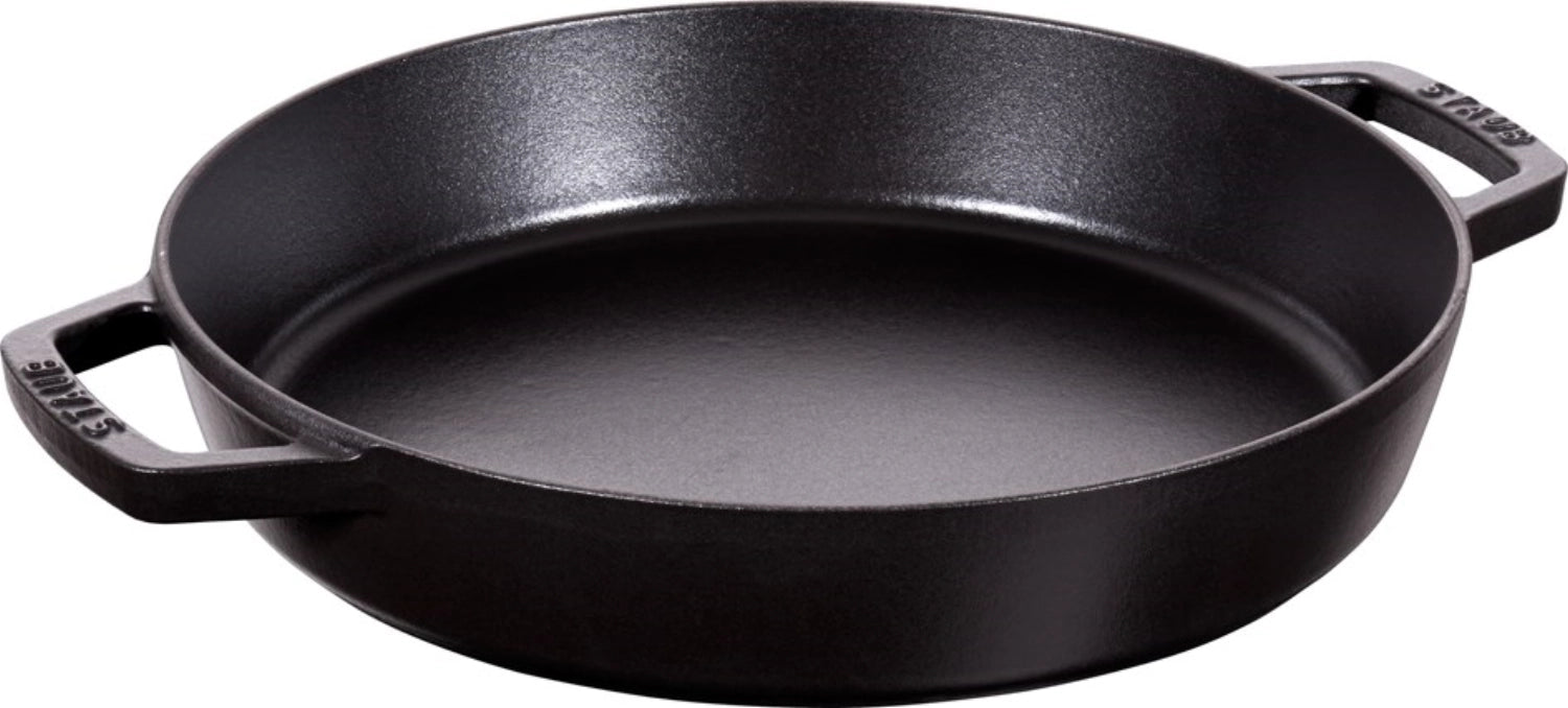 Paella Pan 34 cm, nero, ghisa