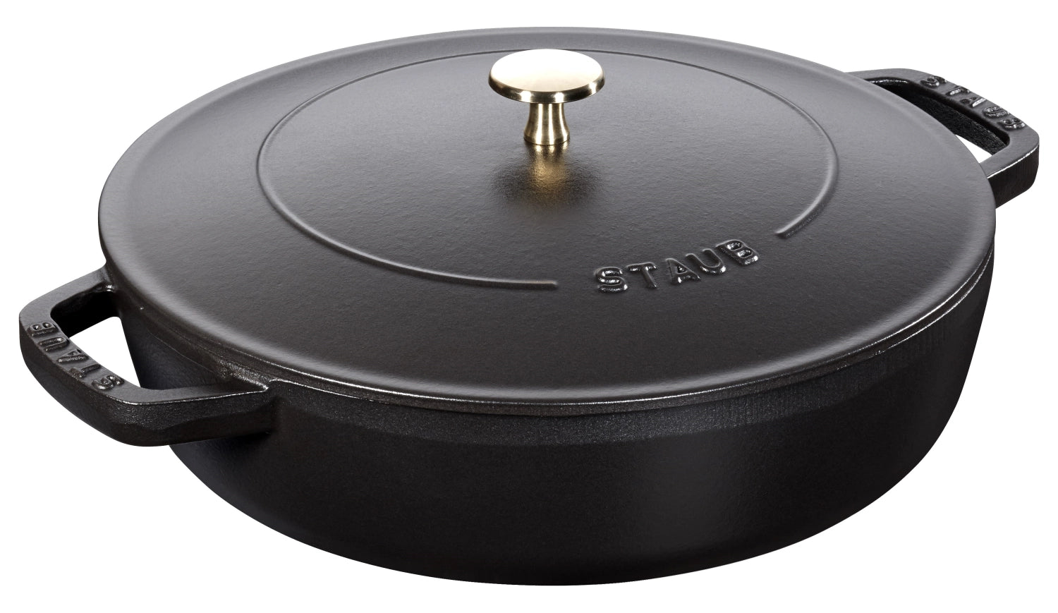 Schwarze La Cocotte Cocotte hoch, 24 cm, 4.7l von Staub, ideal zum Kochen und Servieren, elegantes Design für jede Küche.