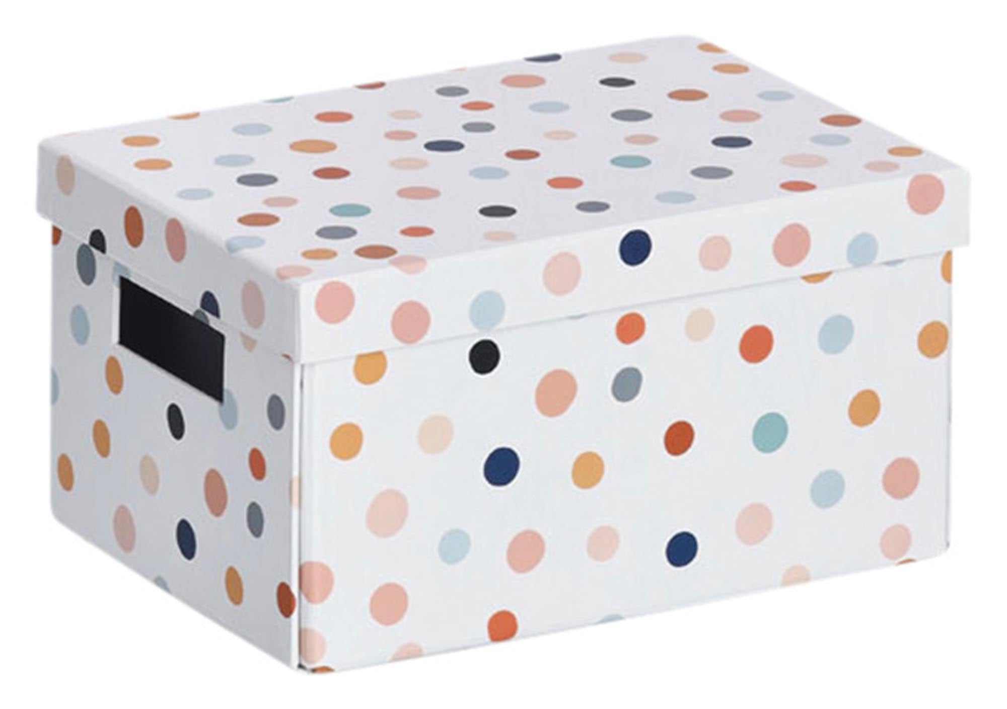 Stilvolle Aufbewahrungsbox Dots von ZELLER PRESENT, 33.5x33x32 cm, modernes Design, ideal für Spielzeug, Büro & Kleidung.