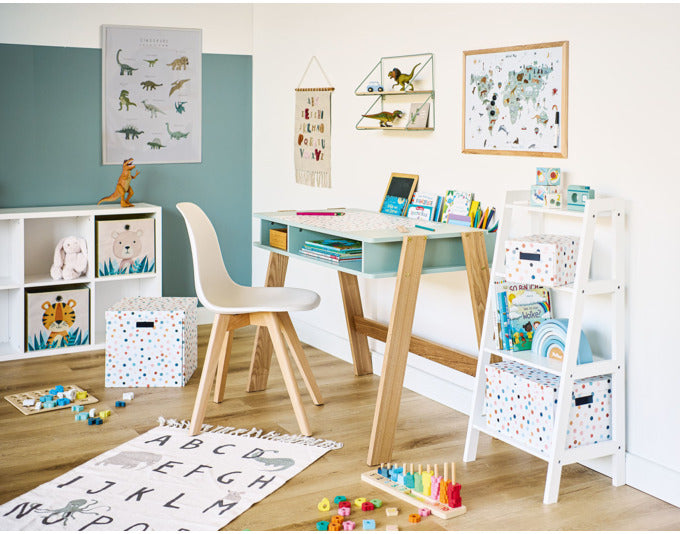 Stilvolle Aufbewahrungsbox Dots von ZELLER PRESENT, 33.5x33x32 cm, modernes Design, ideal für Spielzeug, Büro & Kleidung.