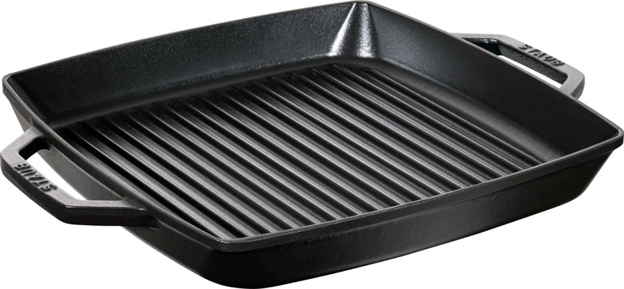 Entdecken Sie die hochwertige Grillpfanne von Staub (33 cm, Gusseisen) für perfekte Grillgerichte. Ideal für Fleisch, Gemüse und Fisch!