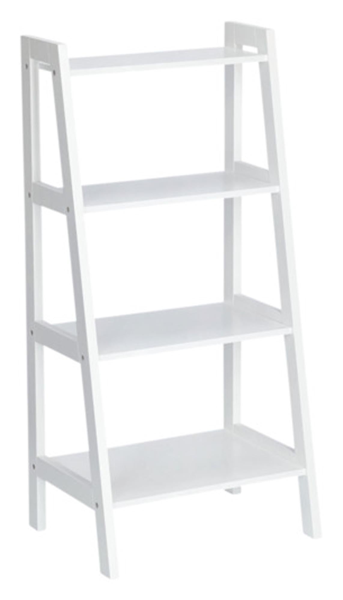 Entdecken Sie das ZELLER Standregal mit 4 Ablagen (43x32x90 cm) in Weiß. Ideal für Wohnzimmer, Schlafzimmer und Büro. Funktionalität trifft Stil!