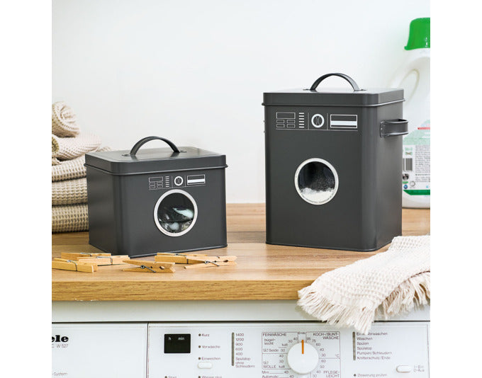 Kompakte Waschtab-Box (18x15.5x14 cm) von ZELLER PRESENT: Praktisch, robust, leicht zu reinigen, ideal für ordentliche Waschmittelaufbewahrung.