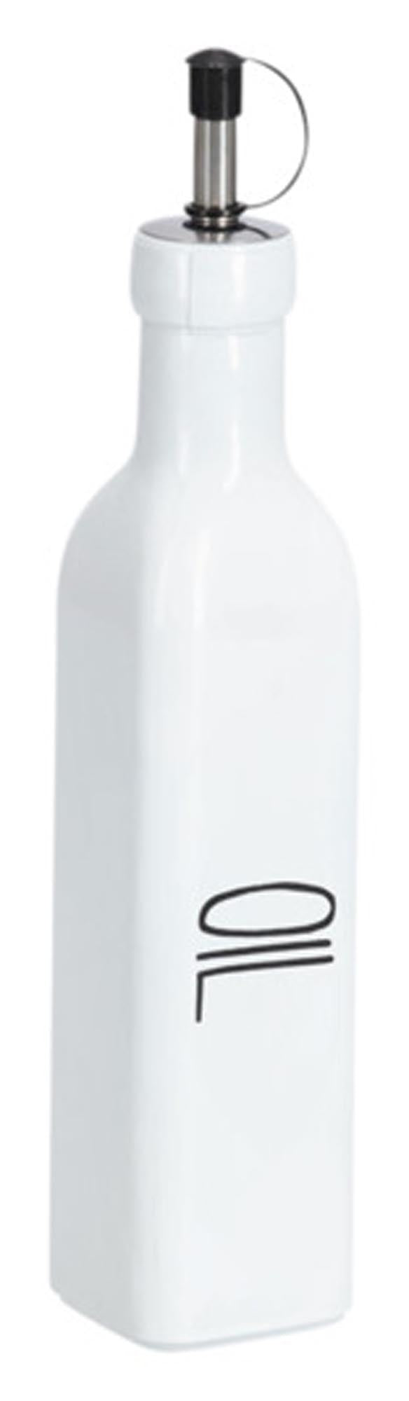 Elegante 270 ml Ölflasche von ZELLER PRESENT, 5x5x24.5 cm, aus Glas mit präzisem Ausgiesser, ideal für Küche und Tisch.