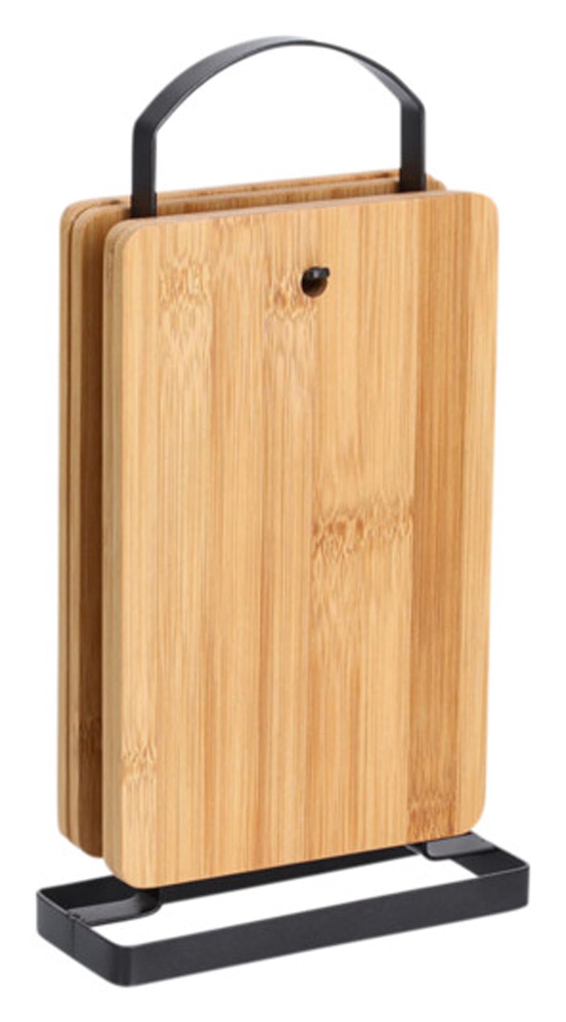 Entdecken Sie den ZELLER Brettchenständer aus Bambus und Metall. Praktisch, stilvoll und ideal für Ihre Schneidbretter. Perfekte Küchenorganisation!