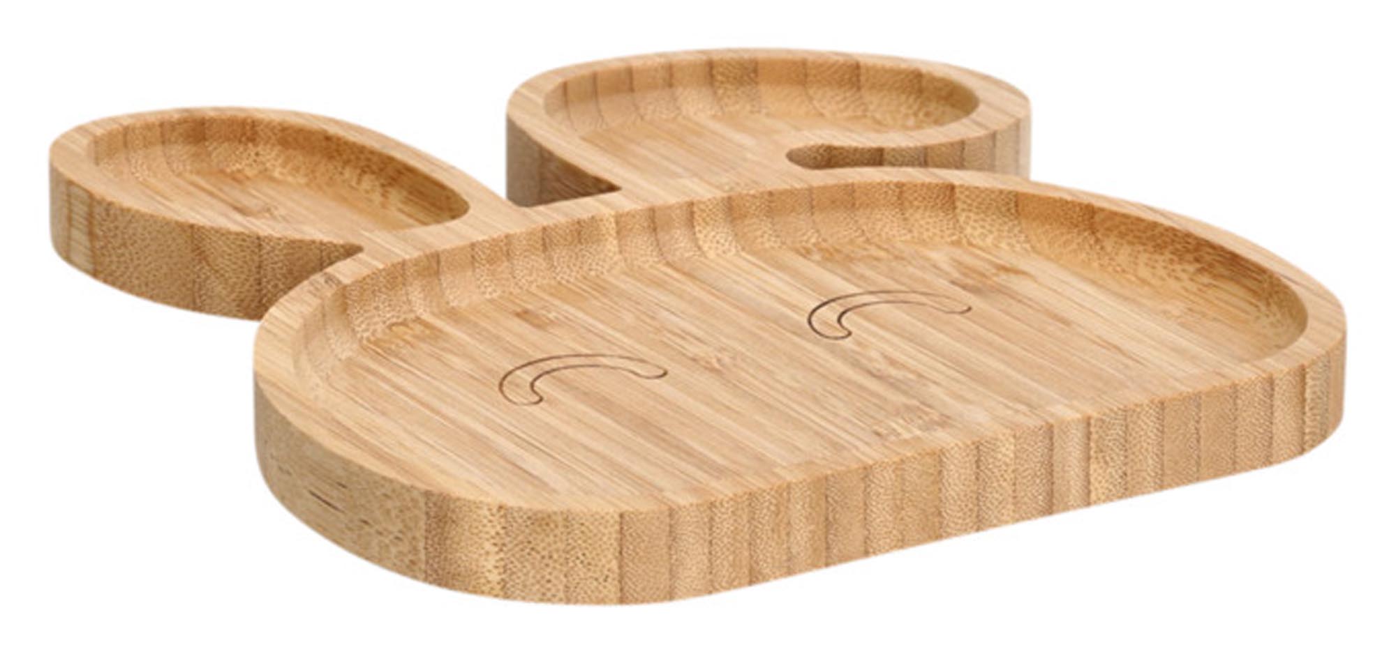 Entdecken Sie den ZELLER Snackteller Hase aus Bambus (23.5x21.5x1.8 cm) – ideal für Snacks, nachhaltig, antibakteriell und ein echter Hingucker!