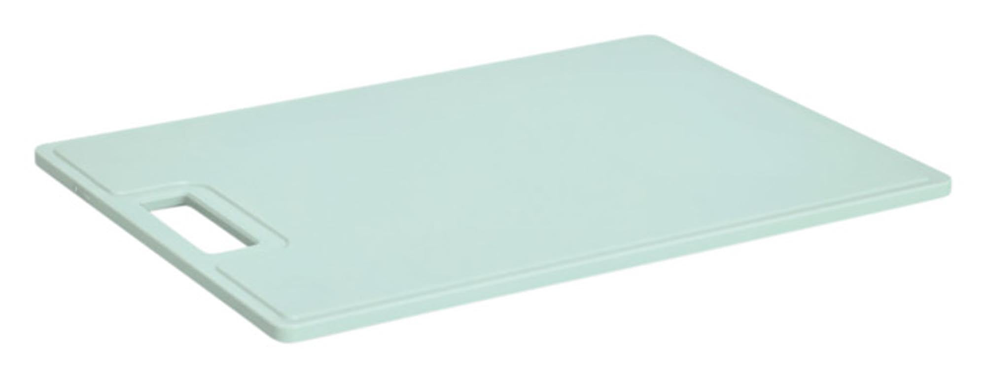 Entdecken Sie das ZELLER Schneidbrett aus Kunststoff in graublau (38x28x0,85 cm) – robust, pflegeleicht und ideal für sicheres Schneiden in Ihrer Küche.