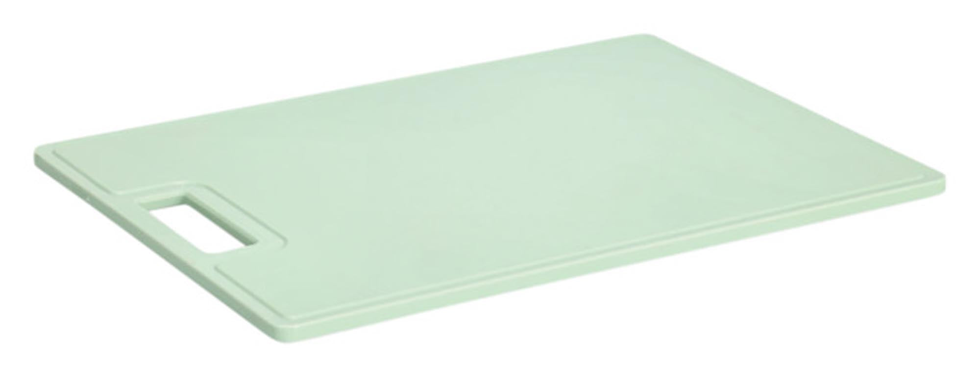 Entdecken Sie das ZELLER Schneidsbrett aus Kunststoff in grün (38x28x0,85 cm) – robust, pflegeleicht und ideal für sicheres Schneiden von Lebensmitteln.