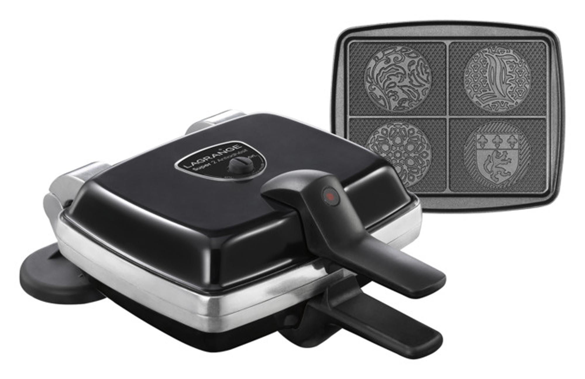 Entdecken Sie das LAGRANGE Brezeleisen Super-2 in schwarz/silber für perfekte, goldbraune Brezeln. Ideal für kreative Brezel-Liebhaber!