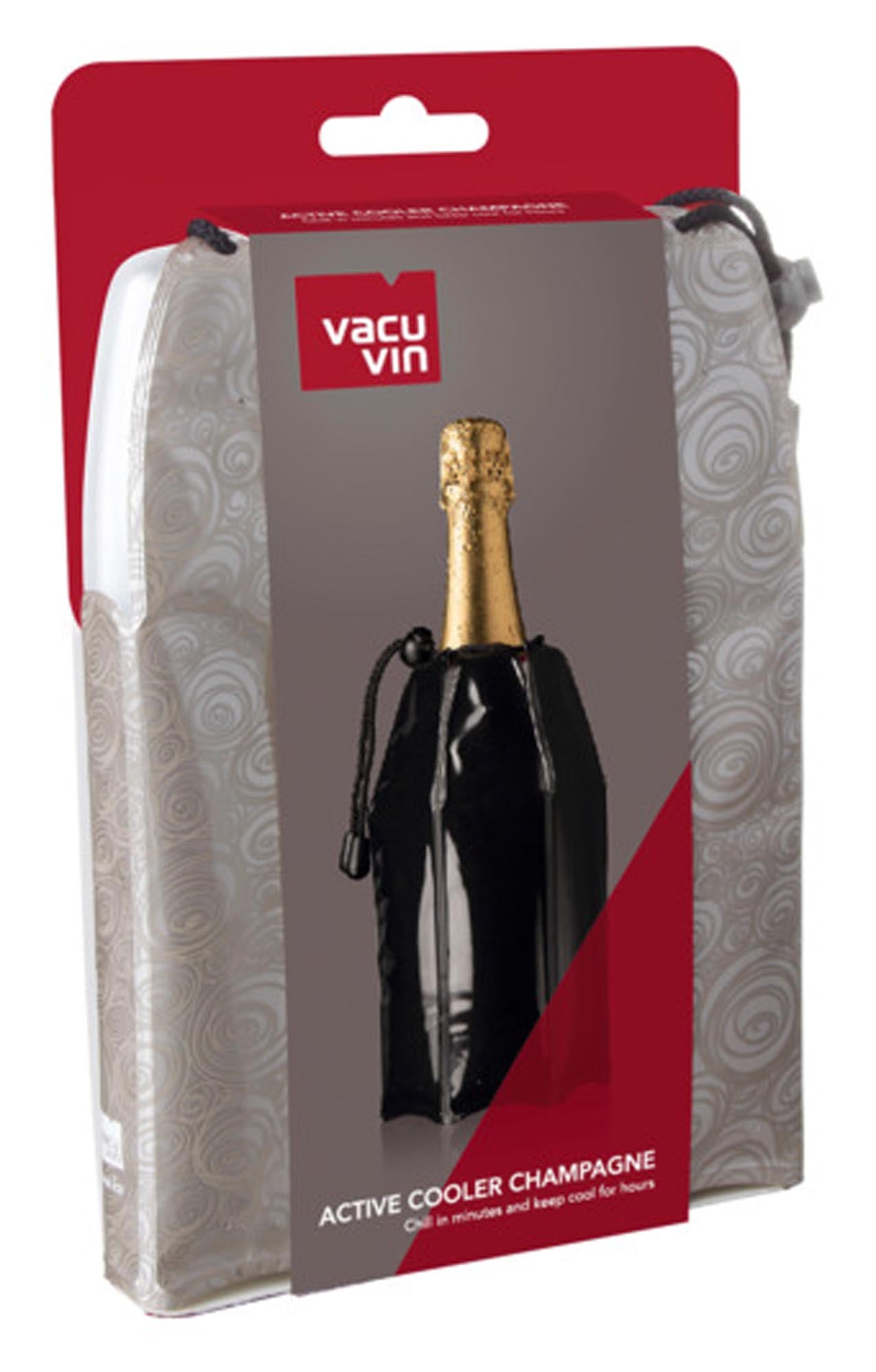 Entdecken Sie die VACUVIN Kühlmanchette Rapid-Ice für perfekten Champagner-Genuss. Hochwertige Isolierung, elegantes Design und einfache Handhabung!