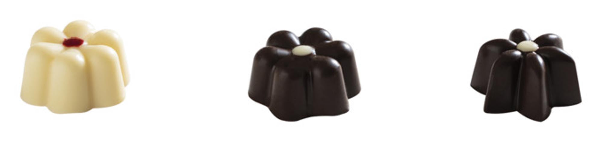 Gestalten Sie 15 zauberhafte Blumenpralinen mit der flexiblen Silikonform von DECORA. Ideal für kreative Schokoladenliebhaber!