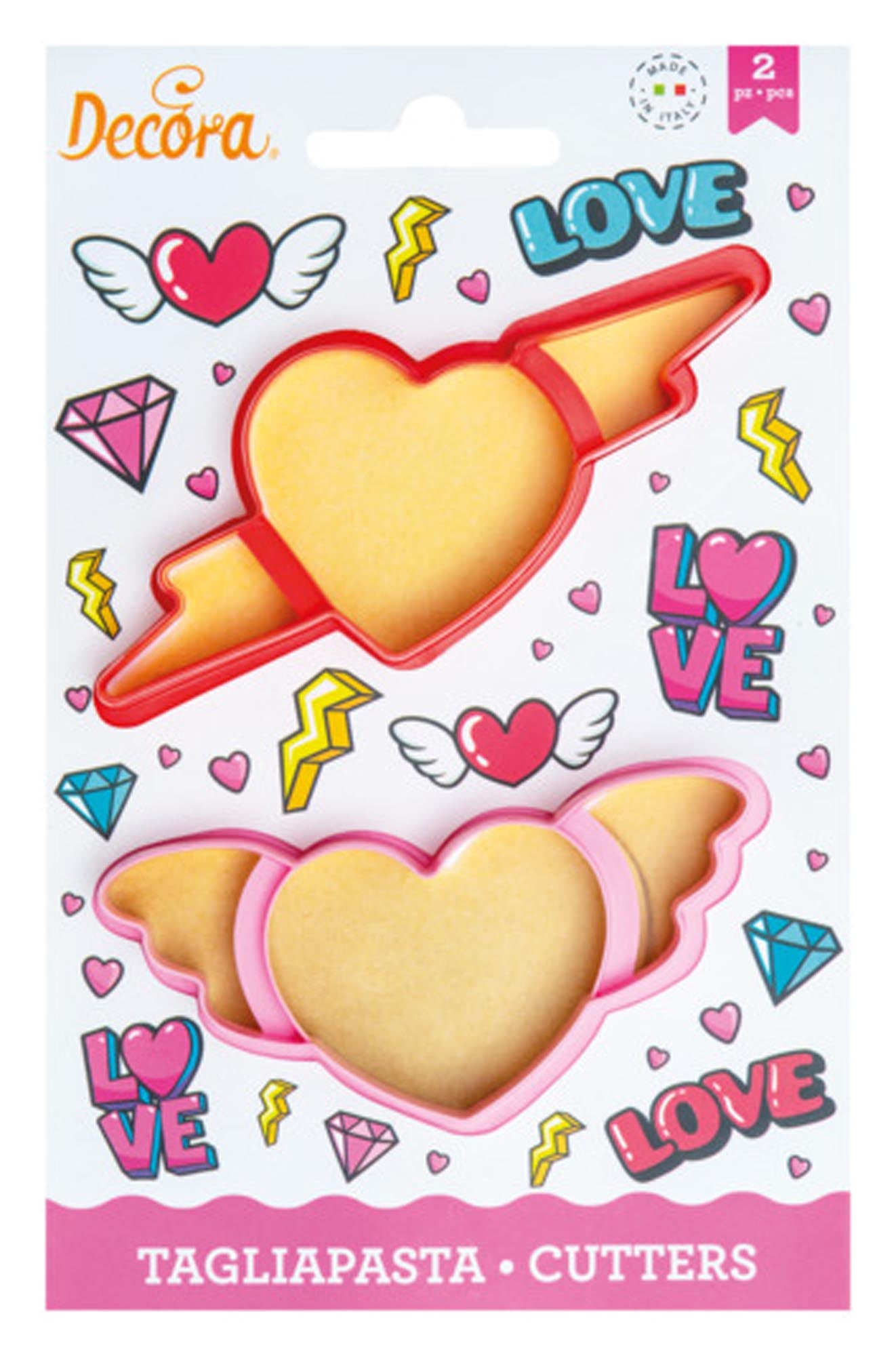 Zauberhafte Herz-Ausstecher von DECORA: Perfekt für romantische Plätzchen und Kuchen. Hochwertiger Edelstahl, spülmaschinenfest.