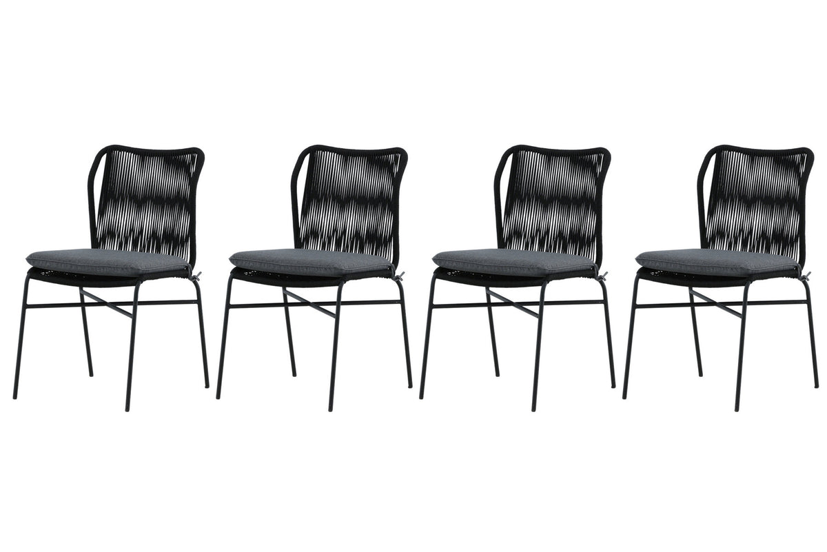 Julian Gartenstuhl in Schwarz präsentiert im Onlineshop von KAQTU Design AG. Gartenstuhl ist von Venture Home