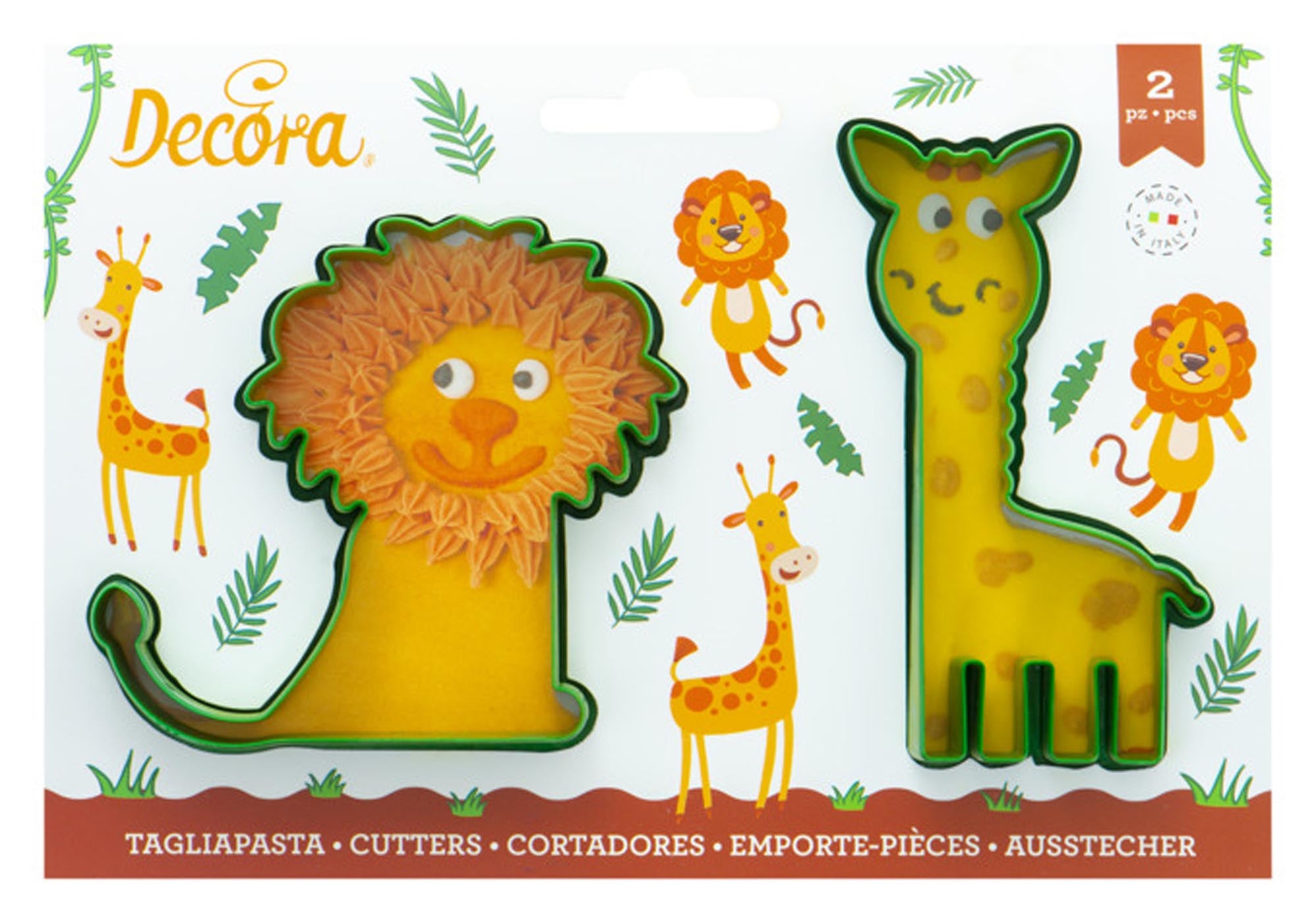 Kreative Ausstecher Giraffe & Löwe von DECORA: Perfekt für Kekse, Fondant & Marzipan. Langlebig, spülmaschinenfest & kinderfreundlich!