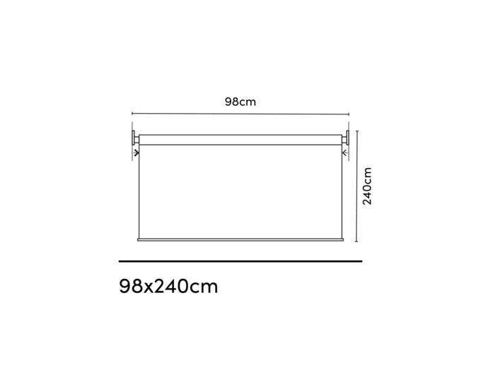 Entdecken Sie das PLATINUM SUN & SHADE Rollo Coolfit in sand (240x98 cm) – idealer Sonnenschutz für Ihre Terrasse, der frische Luft zirkulieren lässt.
