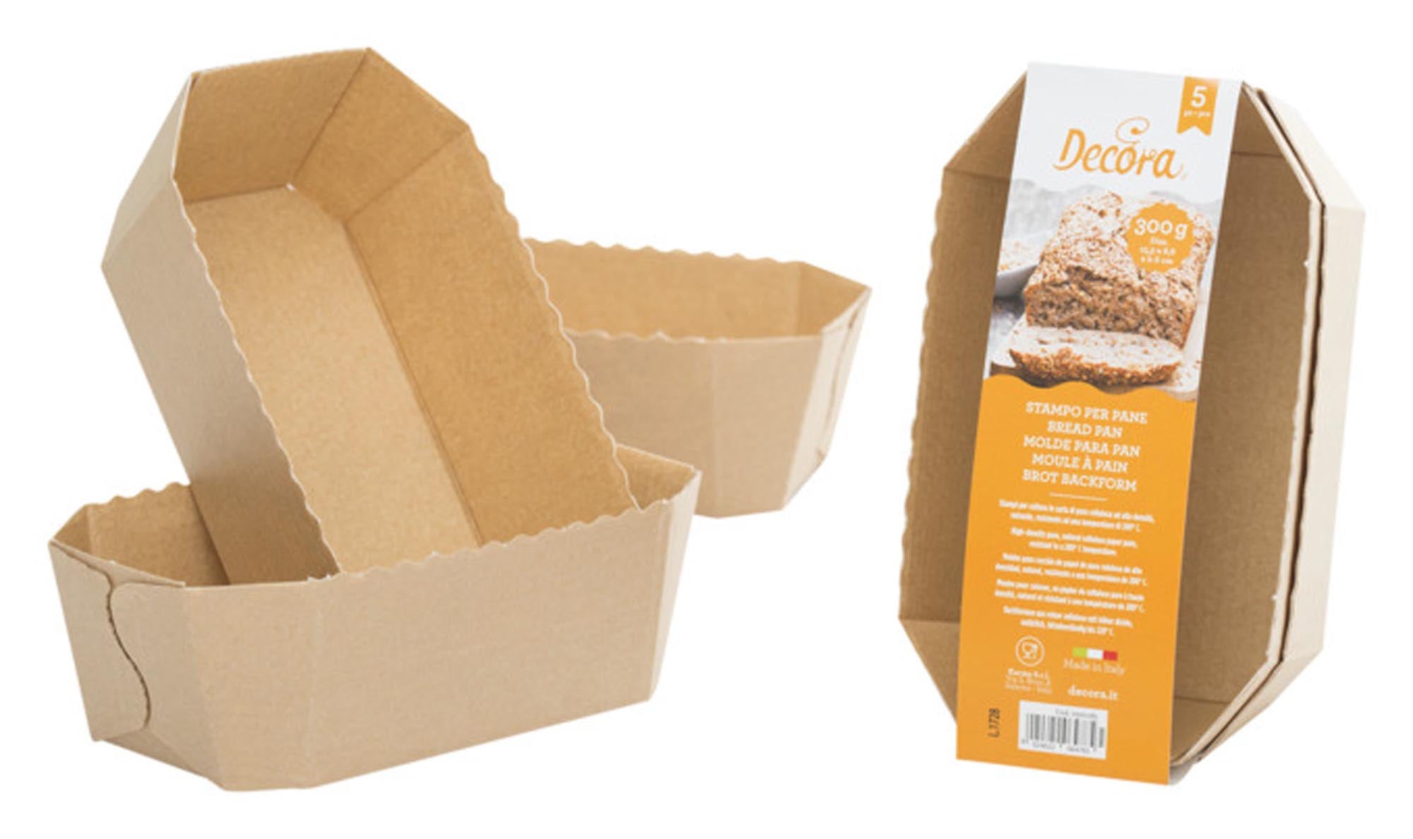 Praktische DECORA Cake-/Brotbackformen 5er Set, 300g, 15.3x8.8x6cm, antihaftbeschichtet, ideal für Kuchen & Brot, leicht zu reinigen.