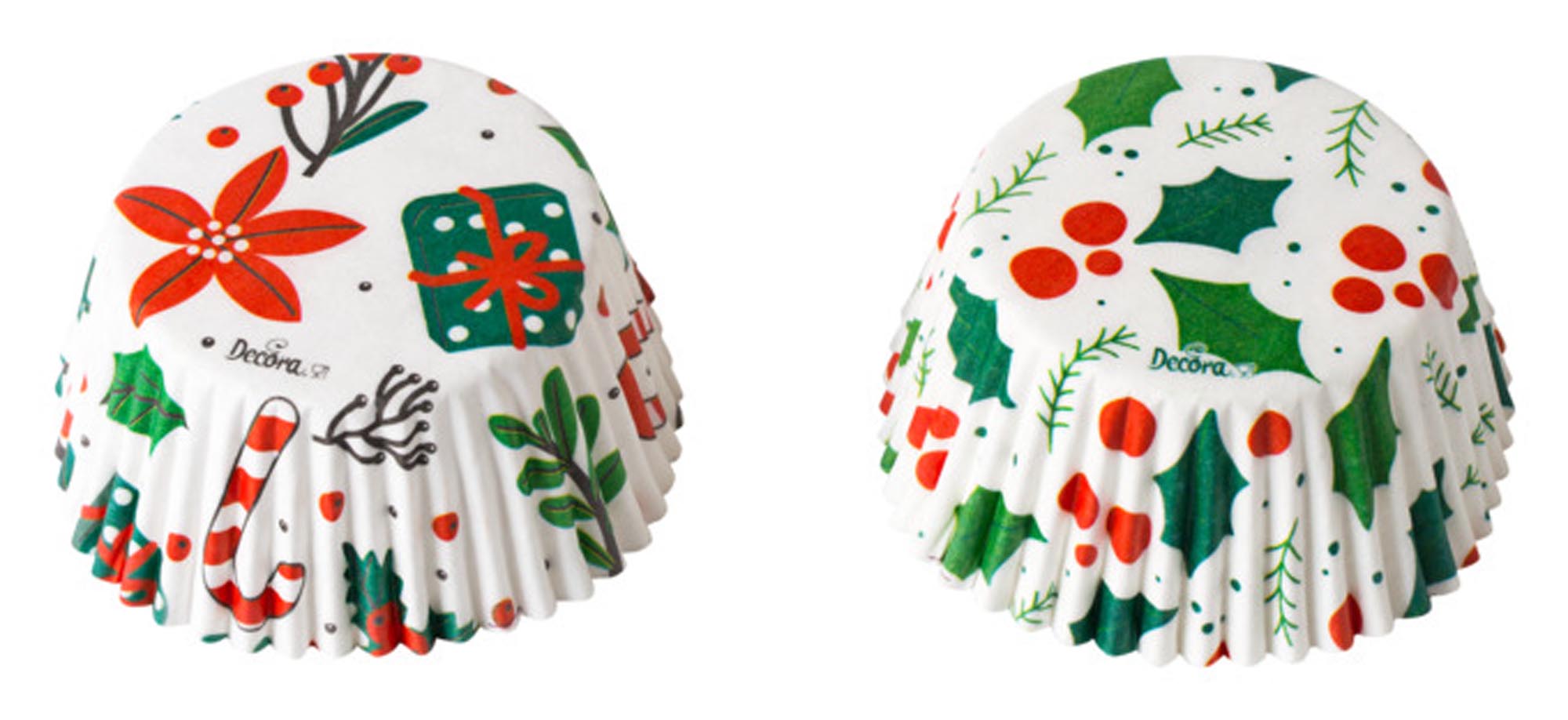 Festliche Papier-Backförmchen von DECORA, ideal für Muffins & Cupcakes. 36 Stück, ø 5x3.2 cm, fett- & wasserabweisend.