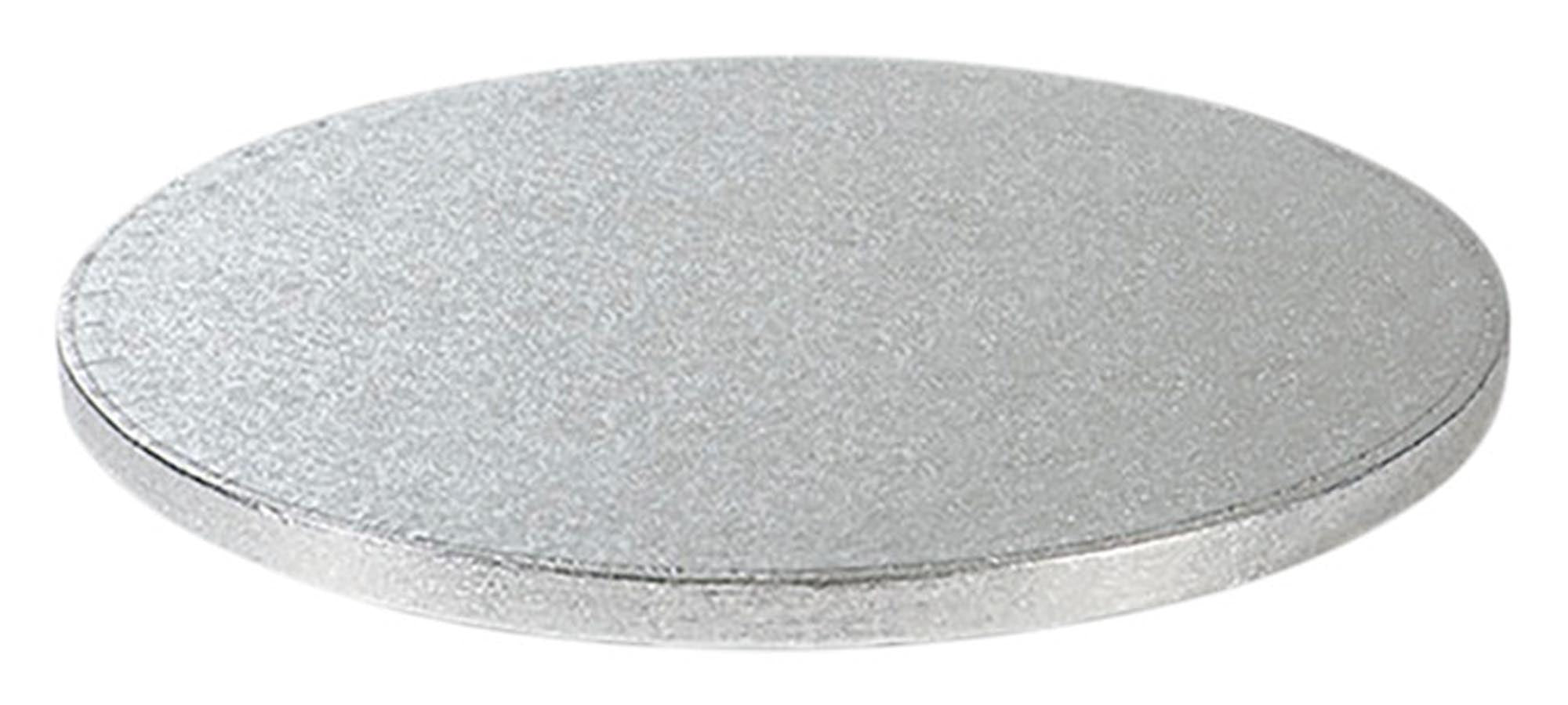 Elegante DECORA Tortenplatte rund silber (ø 20 cm) für stilvolle Präsentation von Torten und Cupcakes. Robust, langlebig und ideal für festliche Anlässe.