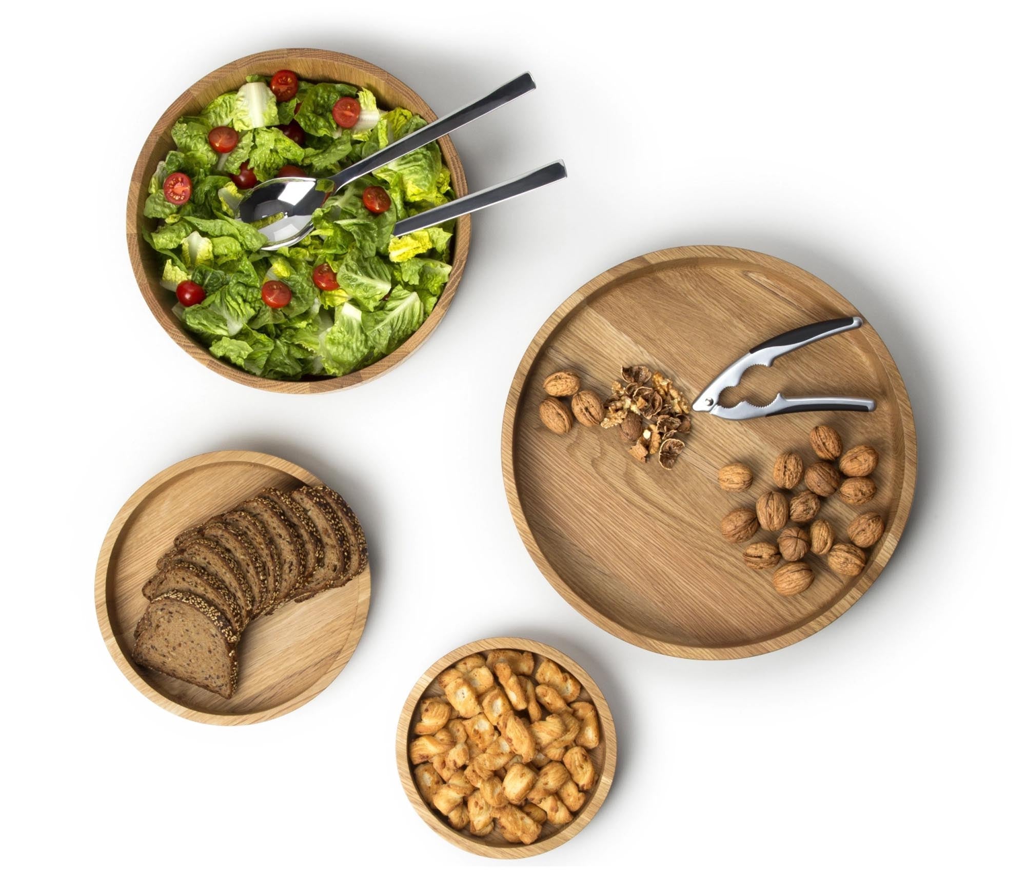 Vielseitige Eiche Schale von Continenta (38x5.4 cm) – ideal für Obst, Snacks oder als dekorative Ablage. Hochwertiges, langlebiges Holz.