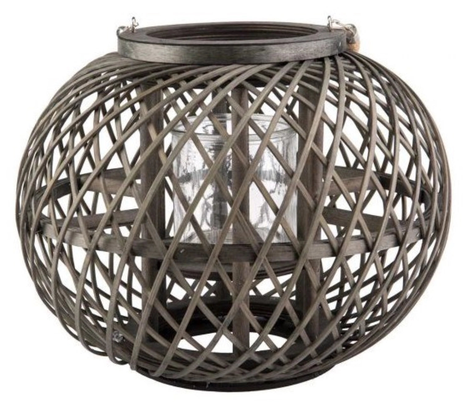 Lantern Green scuro 32x32x26 cm Legno rotondo