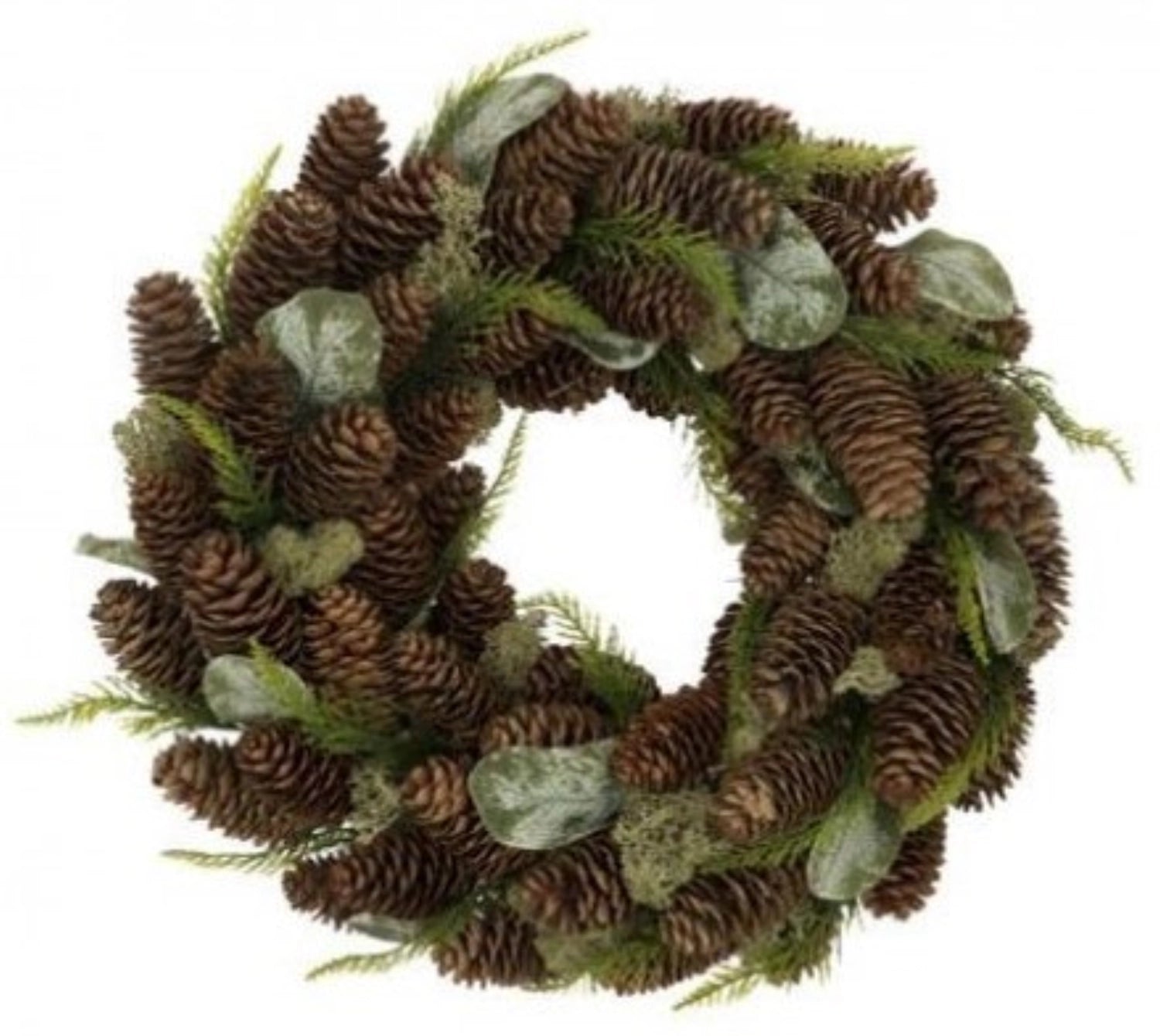 Pinons en pin de couronne verte D36 H7,5 cm Plastique