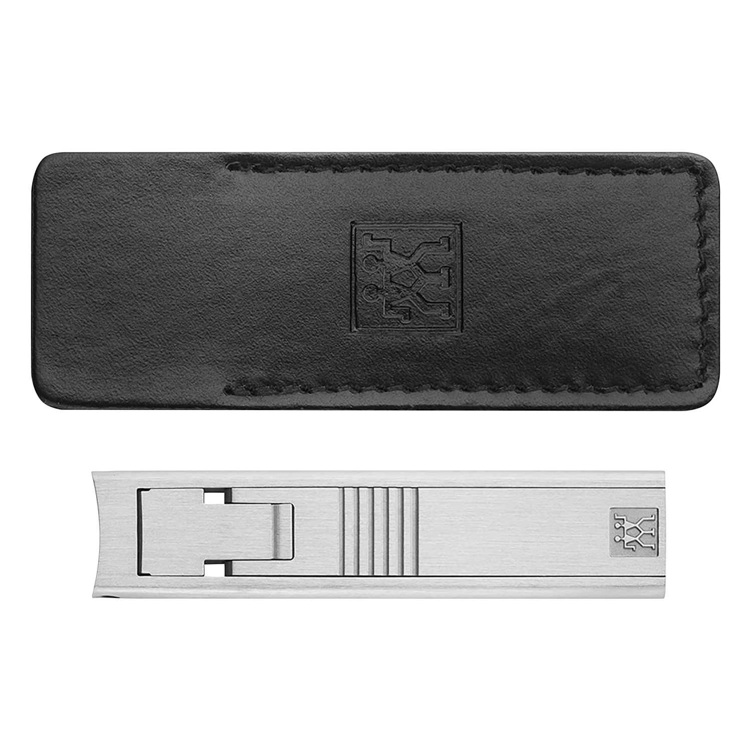 TWIN S Nagelknipser, mattiert im Lederetui, 60 mm