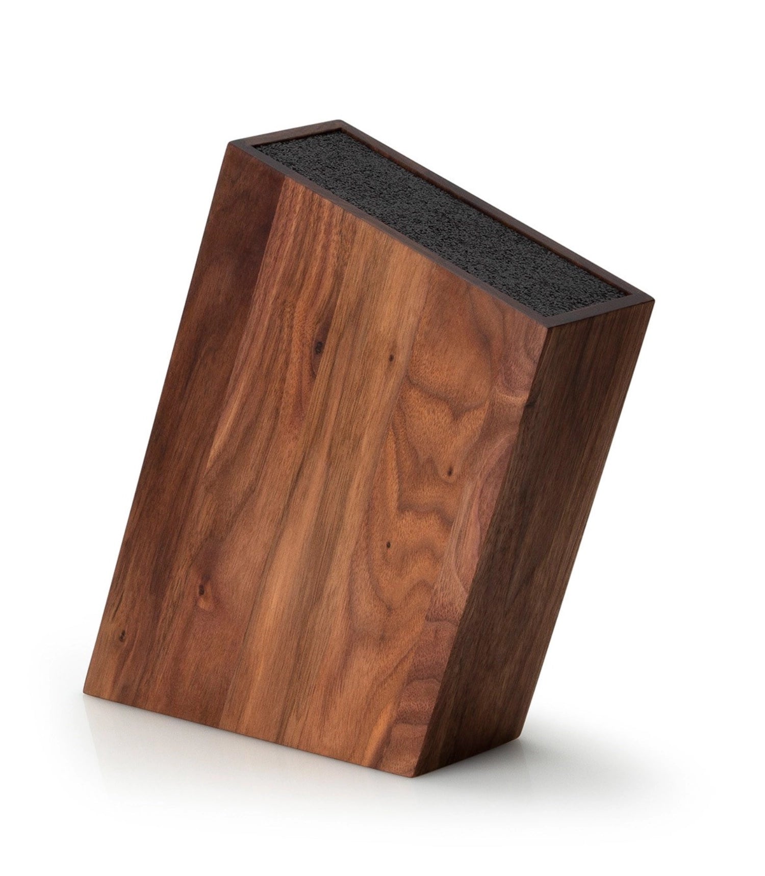 Bloc à couteaux en noyer m.flexiblem Insert incliné, 28,5x8x19cm