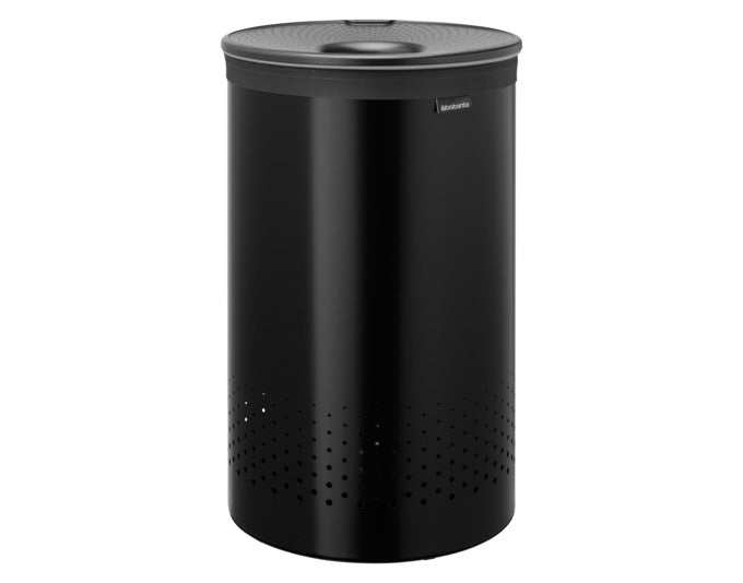 BRABANTIA Wäschebox mit Deckel matt black 60 l in präsentiert im Onlineshop von KAQTU Design AG. Wäschekorb ist von BRABANTIA