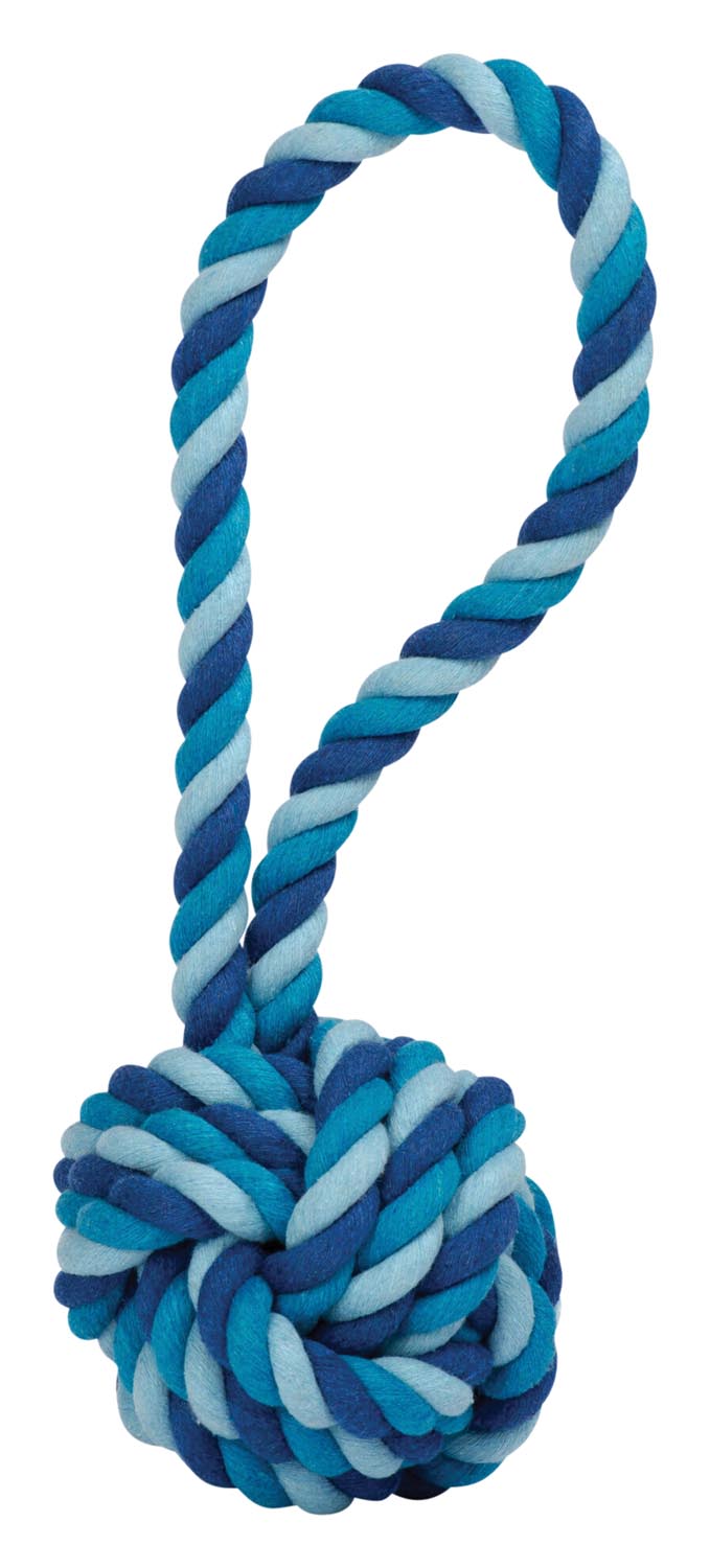 Der LABONI Schleuderball mini (6x6x13 cm, rot) bietet kleinen und mittelgroßen Hunden unvergessliche Spielstunden. Robuste Baumwolle schützt Zähne und Zahnfleisch.