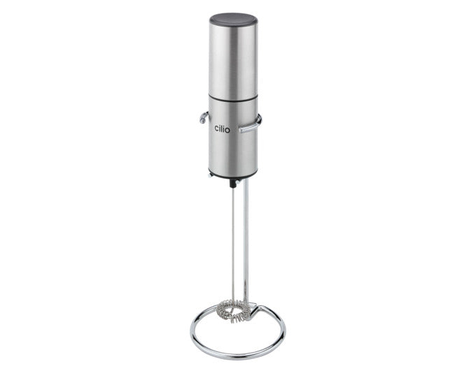 CILIO Milchaufschäumer Barista Inox mit Ständer 21 cm in präsentiert im Onlineshop von KAQTU Design AG. Küchengerät ist von CILIO