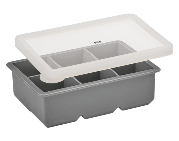 CILIO Eiswürfelform Blocks für 6 Eiswürfel Silikon mit Deckel 17x12x5 cm in  präsentiert im Onlineshop von KAQTU Design AG. Barzubehör ist von CILIO