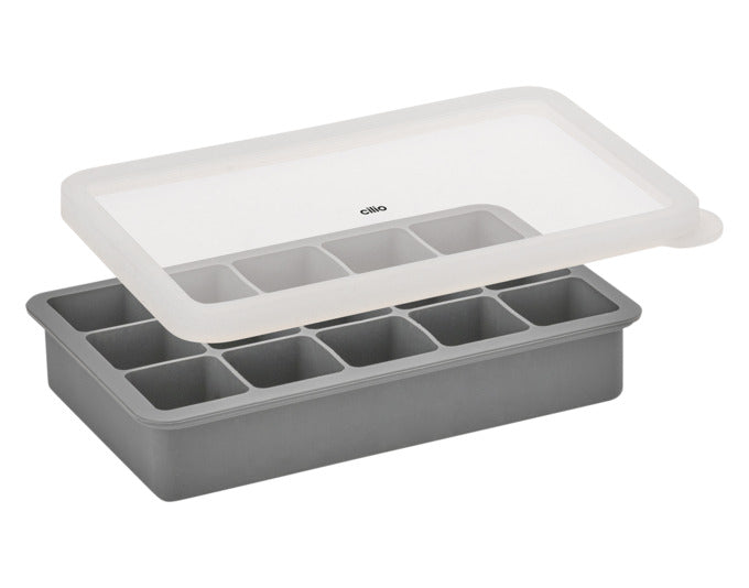 CILIO Eiswürfelform Blocks für 6 Eiswürfel Silikon mit Deckel 17x12x5 cm in  präsentiert im Onlineshop von KAQTU Design AG. Barzubehör ist von CILIO