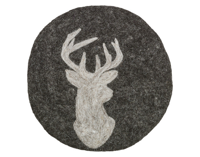 CILIO Untersetzer Lana Schaf grau Schafwolle ø 21 cm in präsentiert im Onlineshop von KAQTU Design AG. Pfannenuntersatz ist von CILIO