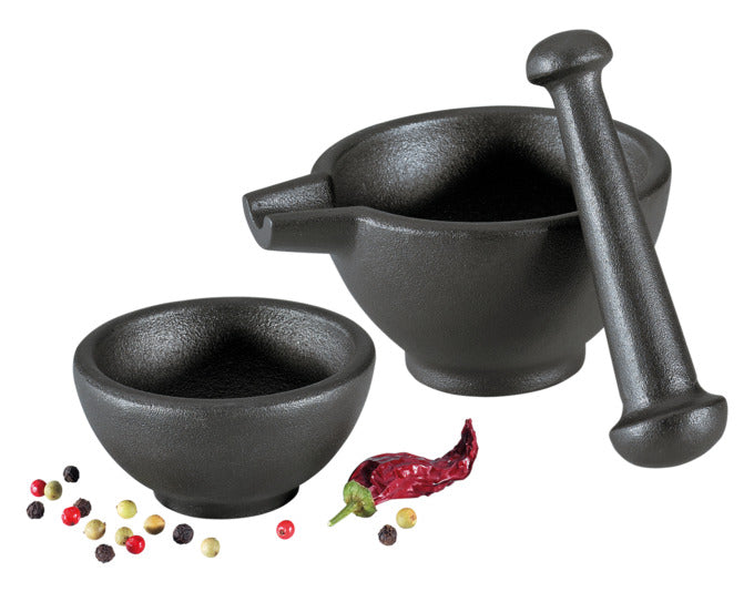 ZASSENHAUS Mörser-Set 3-teilig Gusseisen in präsentiert im Onlineshop von KAQTU Design AG. Küchenhelfer ist von ZASSENHAUS
