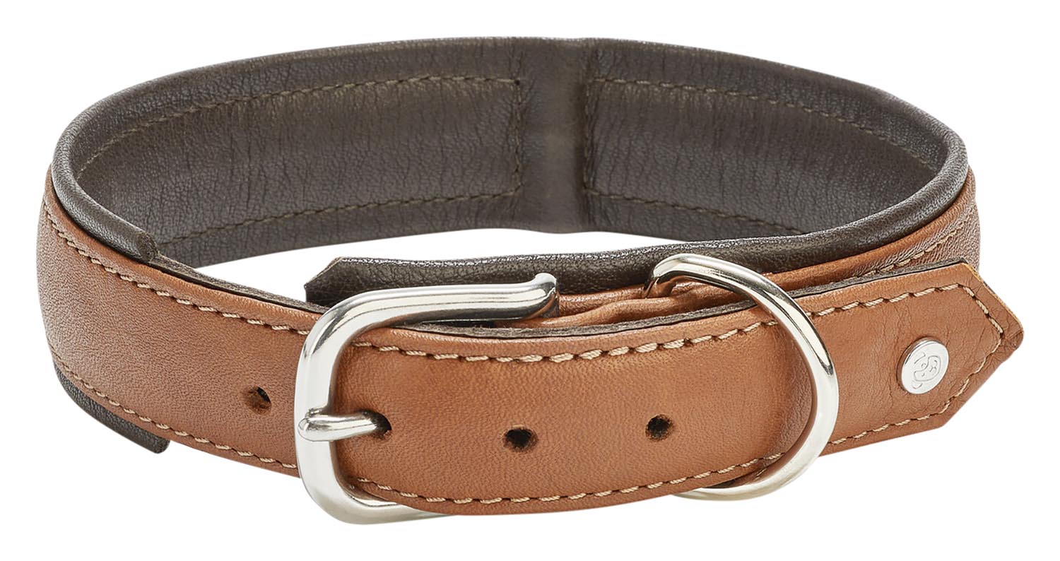 Entdecken Sie das luxuriöse LABONI Halsband Nappa Amici Cognac M für mittelgroße Hunde. Hochwertiges Nappaleder, stilvolles Design und optimaler Tragekomfort.