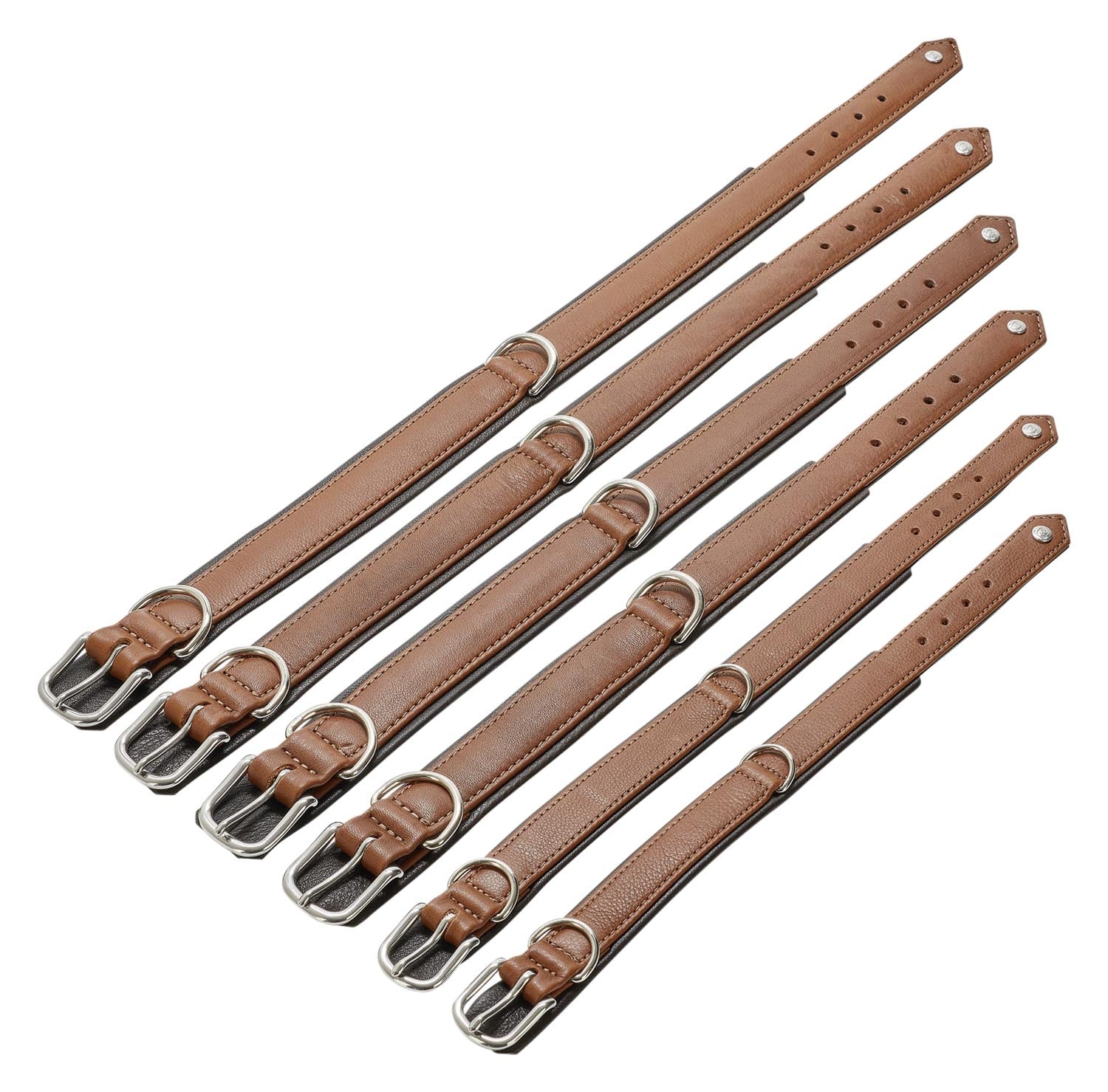 Entdecken Sie das LABONI Halsband Nappa Amici Cognac L – ein luxuriöses, strapazierfähiges Accessoire aus feinstem Nappaleder für große Hunderassen.