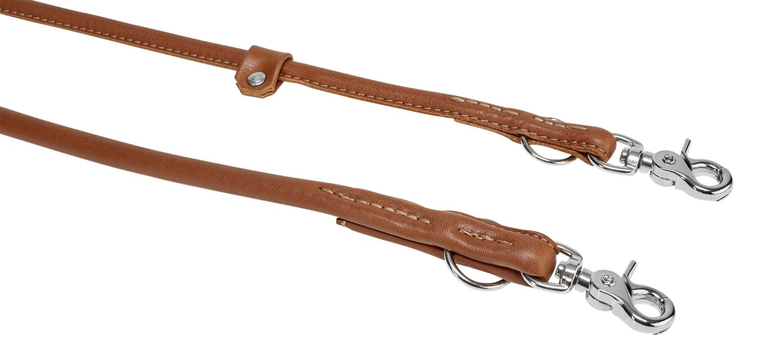Entdecken Sie die LABONI Rundleine Amici Cognac L – stilvolle, handgefertigte Lederleine für Komfort und Kontrolle bei jedem Abenteuer.