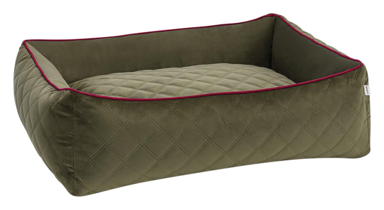 Entdecken Sie das LABONI Hundebett Classic Oxford Olive S für kleine Hunde. Robust, pflegeleicht und stilvoll – der perfekte Rückzugsort!