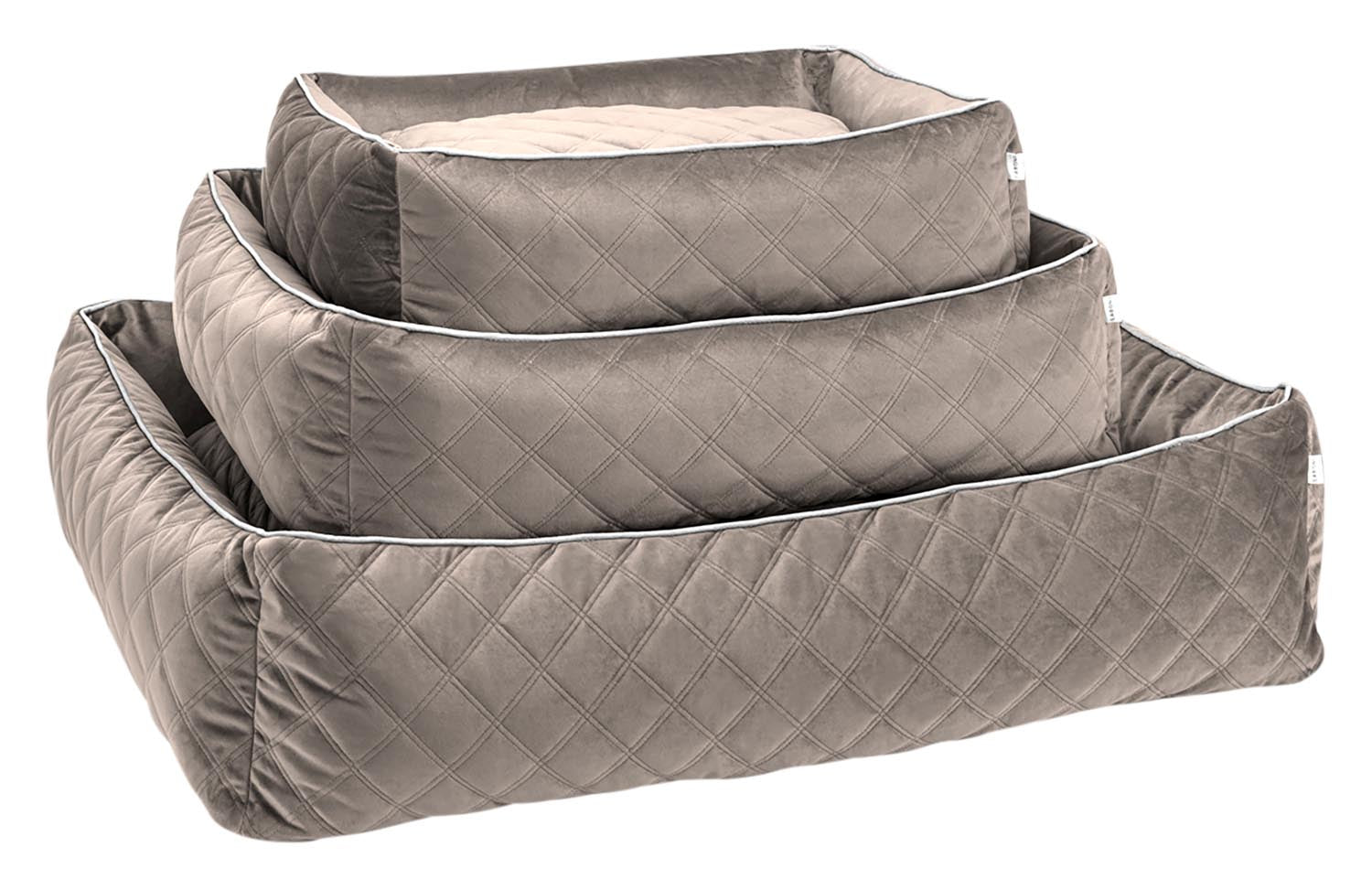 Das LABONI Hundebett Classic Oxford Olive S bietet kleinen Hunden einen gemütlichen Rückzugsort. Langlebig, wasserabweisend und pflegeleicht für besten Schlafkomfort!