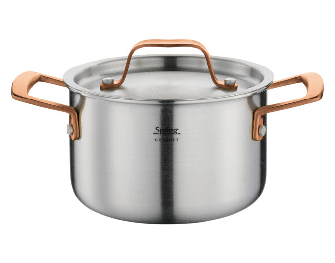 SPRING Kochtopf Gourmet Roségold 6.5 l ø 24x14 cm in präsentiert im Onlineshop von KAQTU Design AG. Topf ist von SPRING