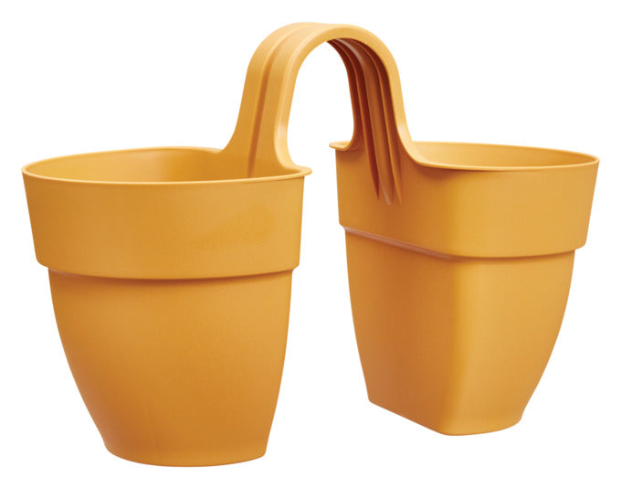 ELHO Balkonkasten Vibia Campana lower twin 21 cm honig gelb in präsentiert im Onlineshop von KAQTU Design AG. Pflanzentopf Outdoor ist von ELHO