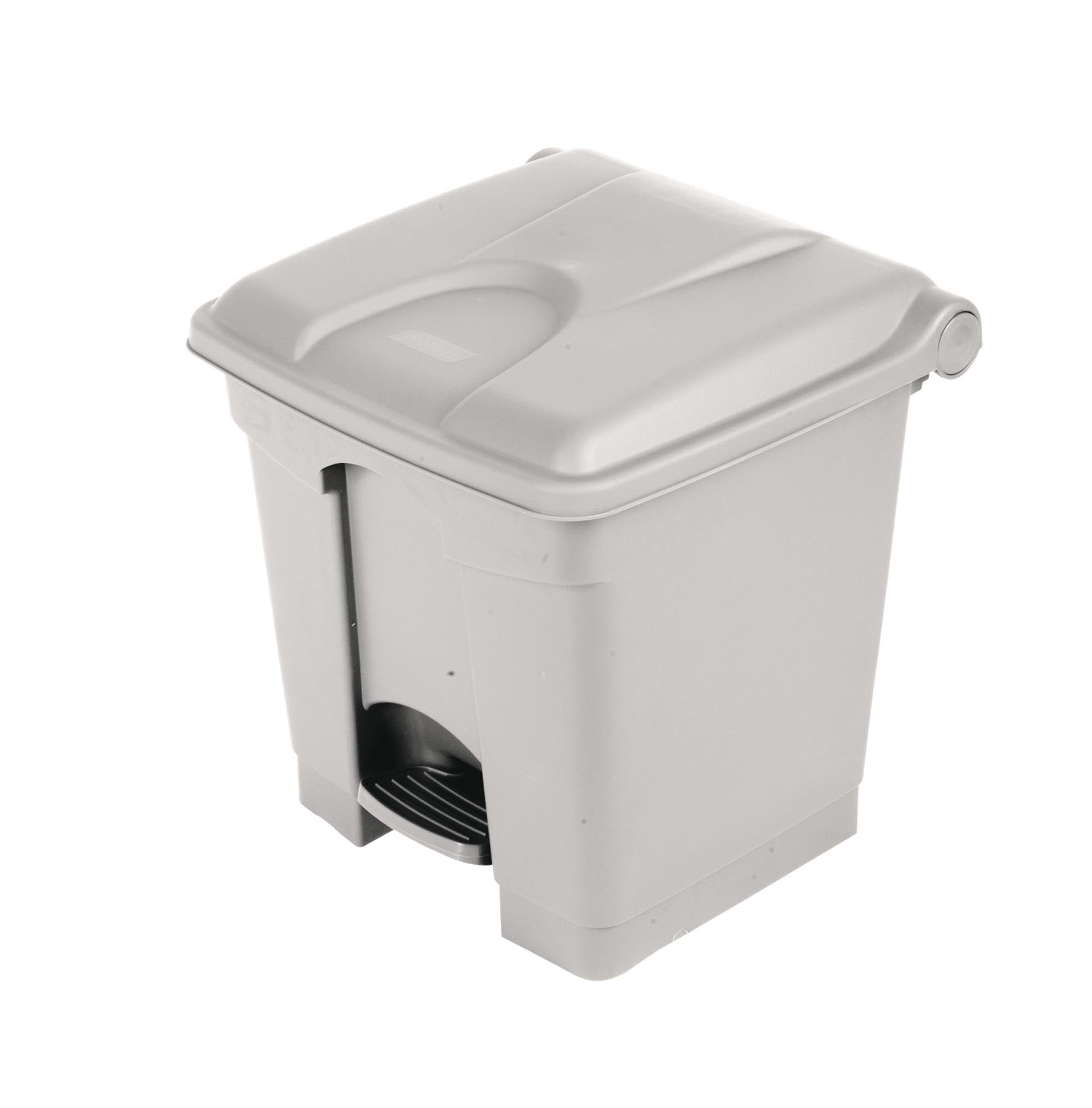 Stilvoller, weisser Tretabfalleimer von Linum, 30L, 41x40x44cm, hygienisch, langlebig, ideal für Küche und Büro.