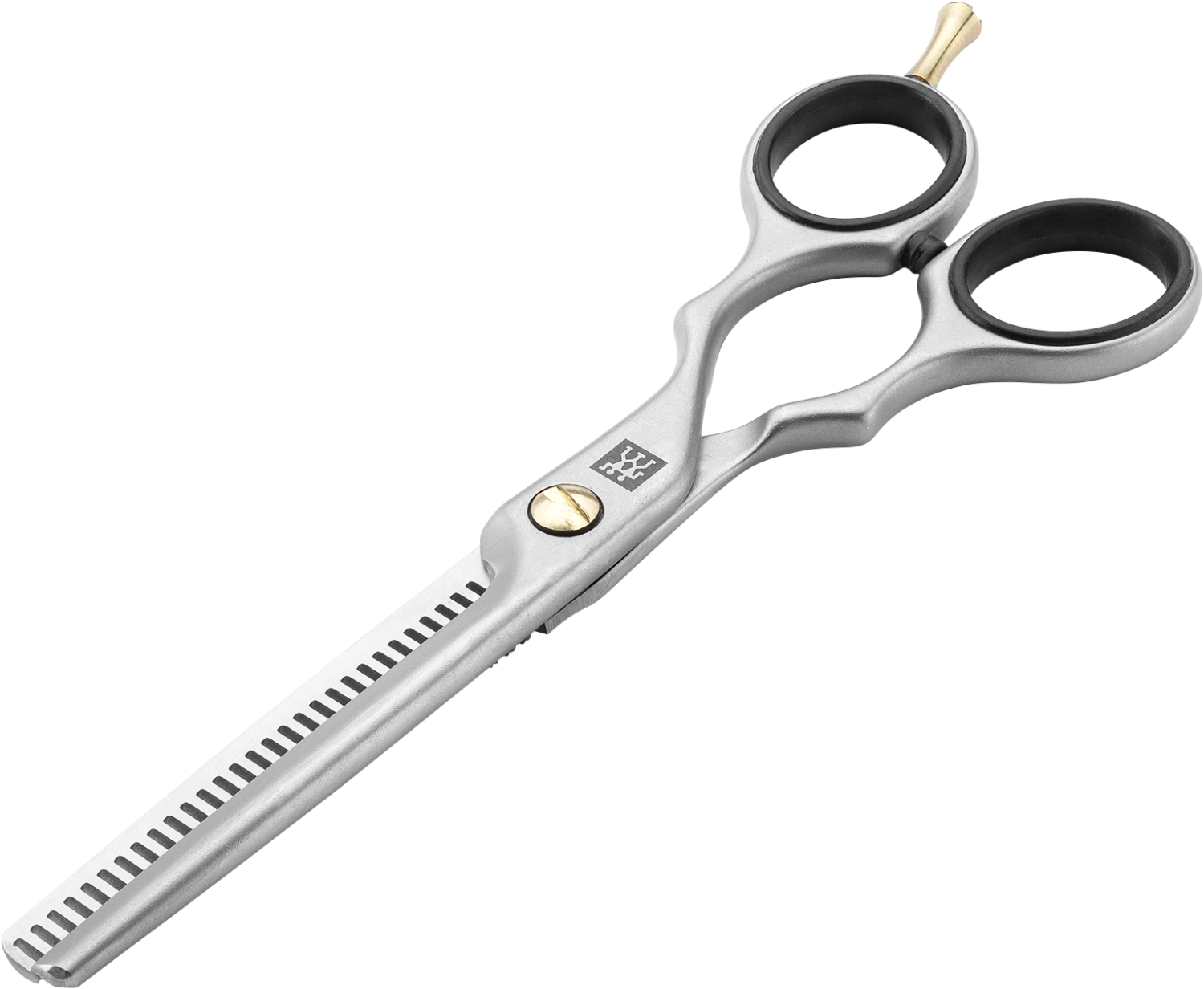 Entdecken Sie die 140mm Effilierschere von Zwilling Beauty: Hochwertig, mattiert und perfekt für präzises Texturieren und Verdünnen von Haaren.