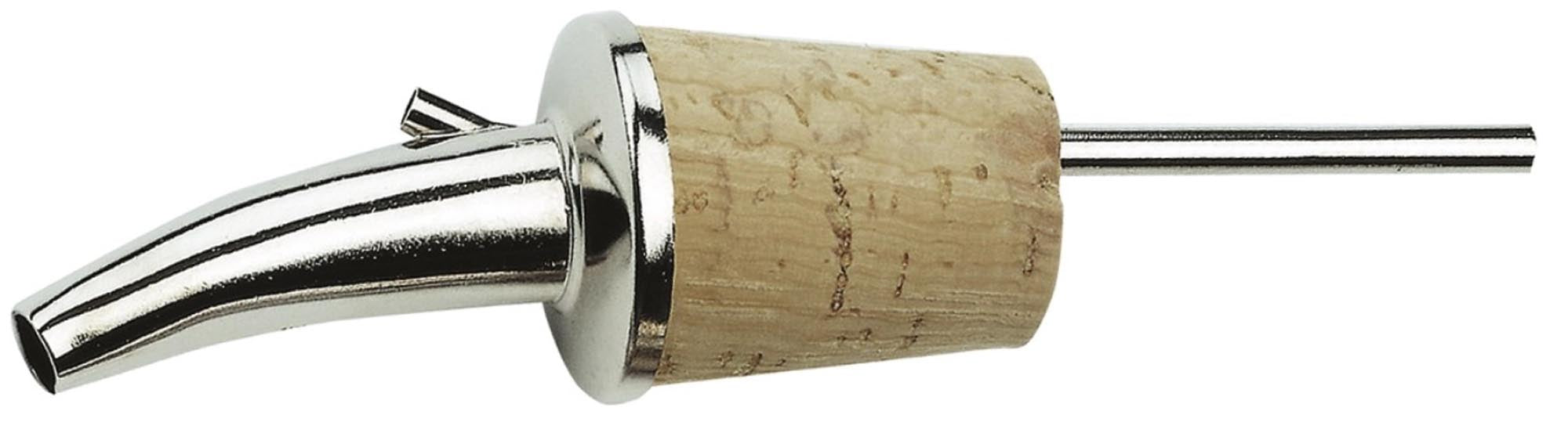 Der Ausgießer kurze Form, N-Kork von Westmark ist das perfekte Barzubehör für präzises Ausgießen von Spirituosen und Ölen. Hergestellt aus hochwertigem verchromtem Messing, bietet er Langlebigkeit und elegantes Design. Ideal für Cocktails und Wein.