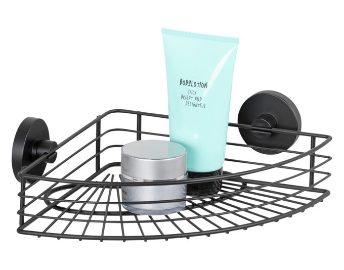 WENKO Duscheckregal Vacuum-Loc Bari schwarz in präsentiert im Onlineshop von KAQTU Design AG. Badzubehör ist von WENKO