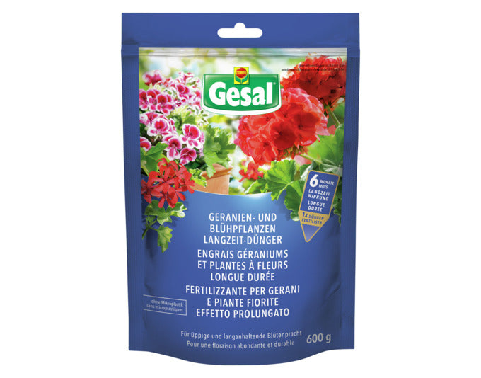 GESAL Geranien und Blühpflanzen Langzeit-Dünger 600 g in präsentiert im Onlineshop von KAQTU Design AG. Gartenpflege ist von GESAL