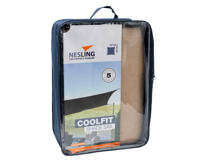 NESLING Sonnensegel Coolfit Rectangule sand 360x360x360x360cm in präsentiert im Onlineshop von KAQTU Design AG. Sonnenschirm ist von PLATINUM SUN & SHADE