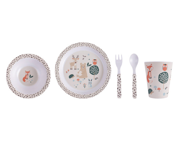 LADELLE Kindergeschirr-Set 5-tlg. Woodland in präsentiert im Onlineshop von KAQTU Design AG. Geschirr Kids ist von LADELLE